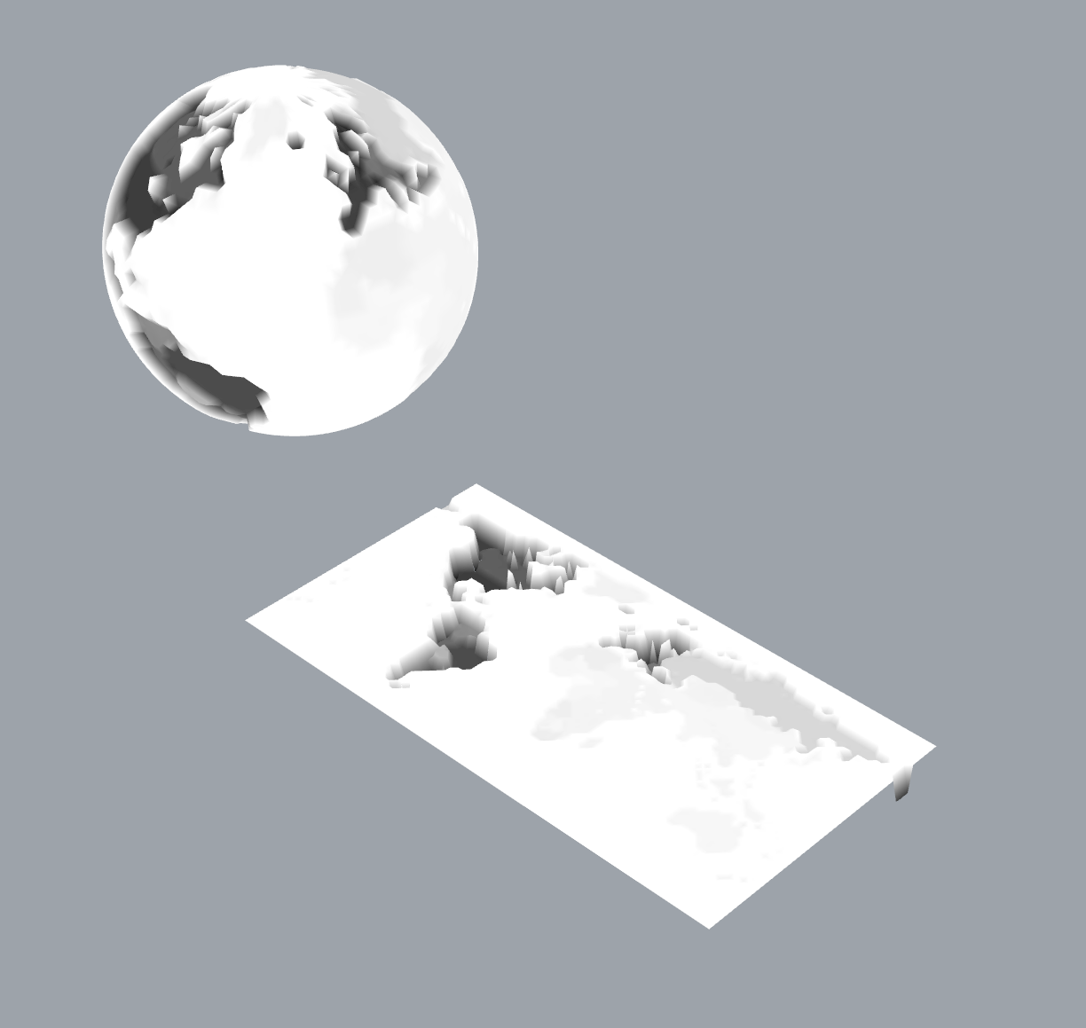 render images of the colonial history of the earth